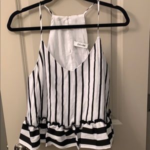 Do + Be Stripe Peplum Tank